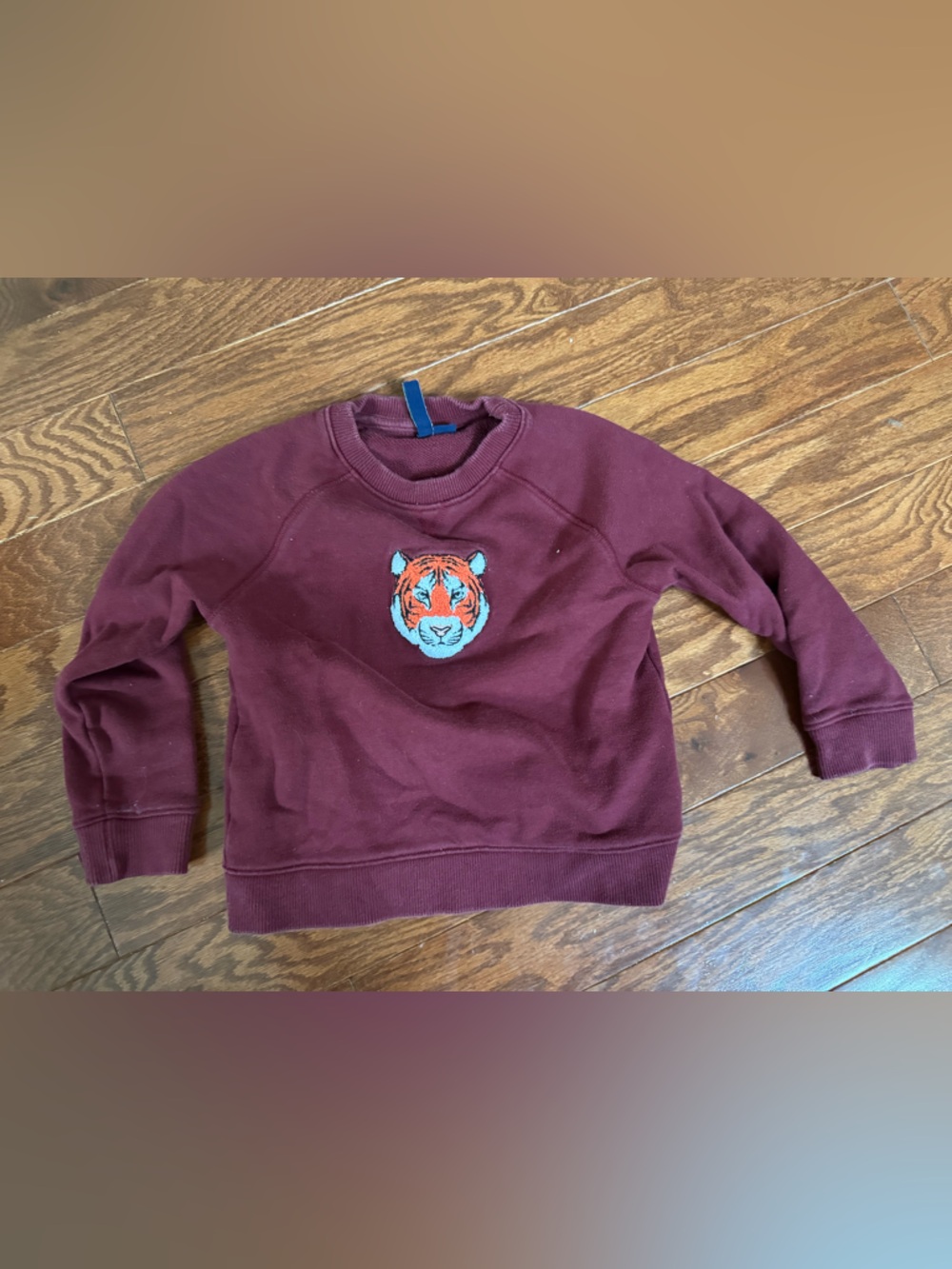 Janie and Jack Maroon Sweatshirt with Tiger Patch